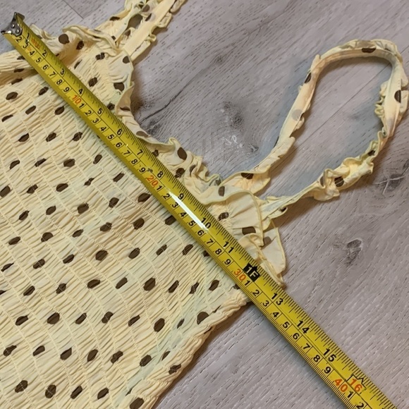 Faithfull Nadine dress‎ size 8 polka dots yellow brown - Picture 4 of 10